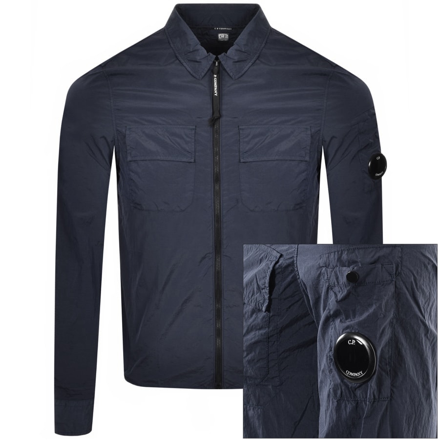 Alternative Image for ProductCP Company Full Zip Long Sleeved Shirt Navy1